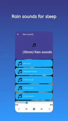 Rain Sleep Sounds android App screenshot 2